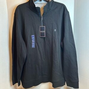 IZOD Men's Zip-Up Black Sweater, size XL, NWT
